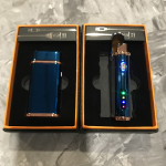 Зажигалка USB 2-ой электроимпульс синяя 42232