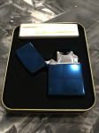 Зажигалка USB подарочная электроимпульсная синяя