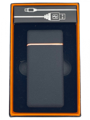 Зажигалка USB 2 режима 2 импульса и газ 601 черный мат