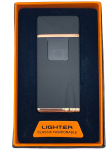 Зажигалка USB 2 режима газ + спираль и фонарь 721 черный мат