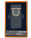 Зажигалка USB спираль поджиг от отпечатка пальца 40790 черная