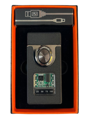 Запальничка USB 3 режима газ та імпульс 351 чорний мат