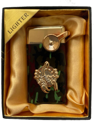 Зажигалка газовая Lighter 723 khaki scorpion