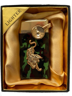 Зажигалка газовая Lighter 723 khaki tiger