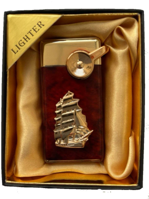 Зажигалка газовая Lighter 723 brown ship
