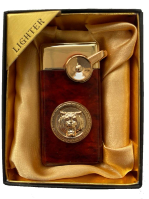 Зажигалка газовая Lighter 723 brown lion