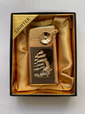 Зажигалка газовая Lighter 723 gold ship