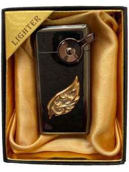 Зажигалка газовая Lighter 723 black ice wing